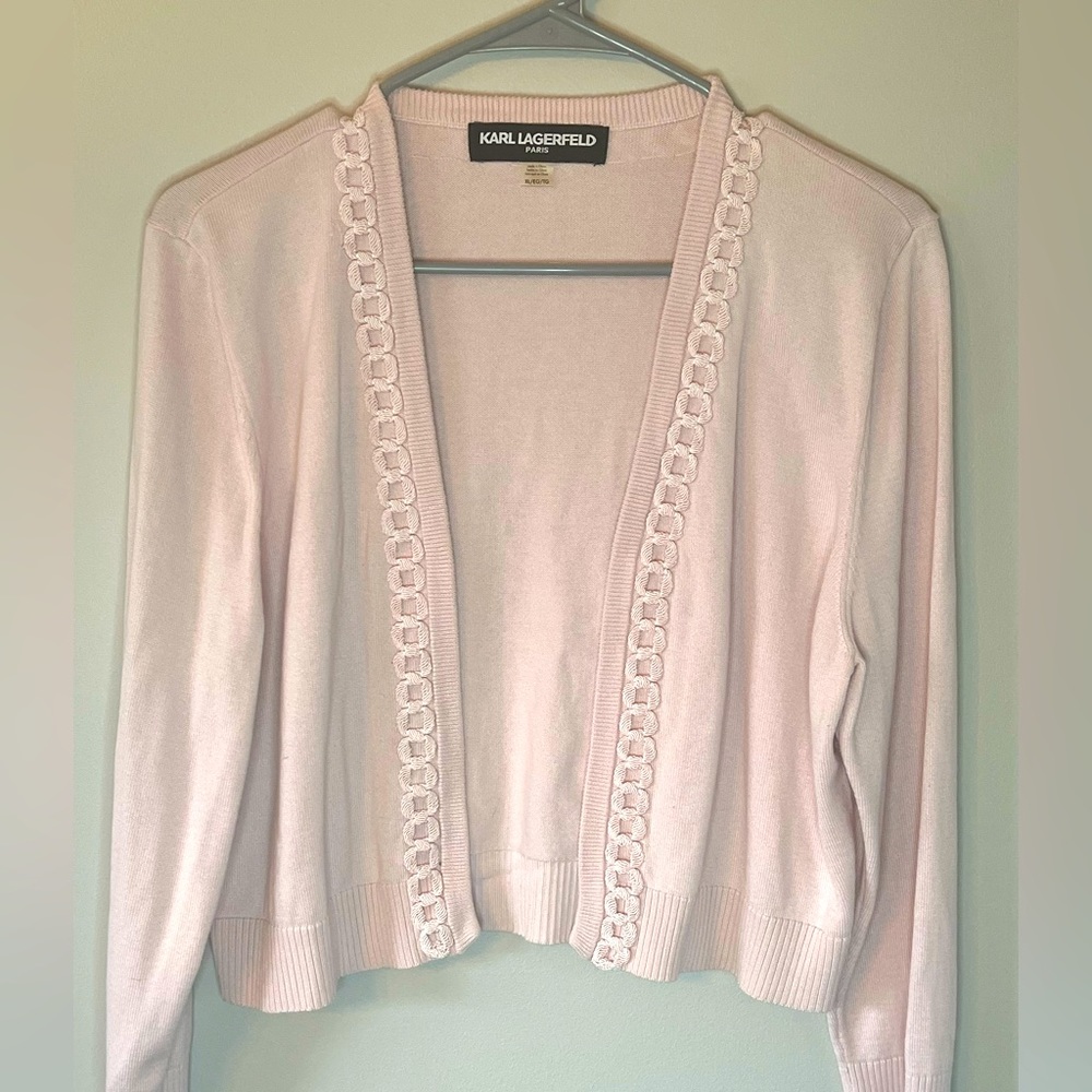 Karl lagerfeld xl pink sweater shell